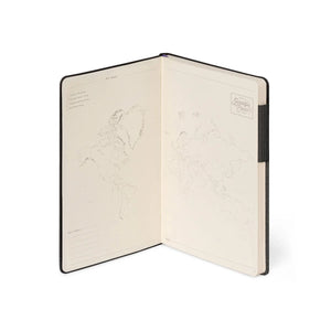 Legami - Çizgili Monokrom Yumuşak Kapaklı Defter - Derin Grafit - Not Defterim