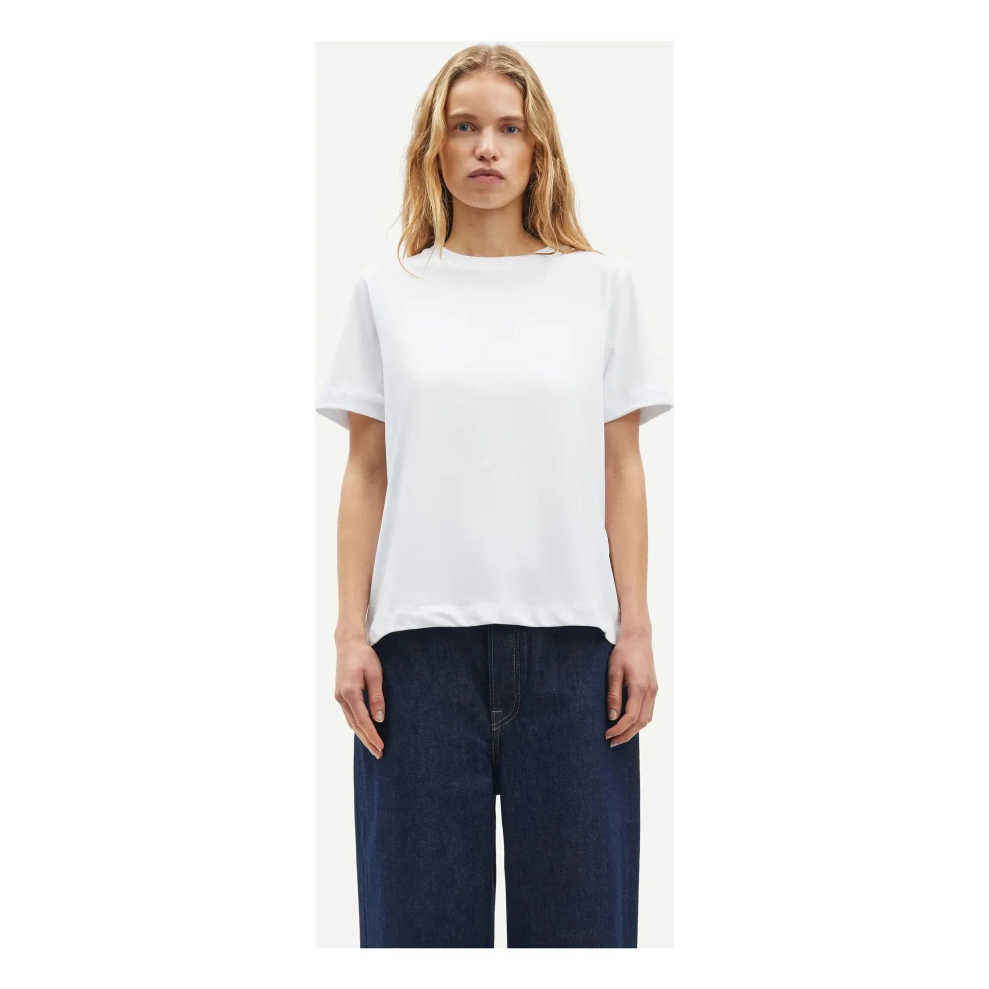 Samsoe Samsoe - Camino Bio-Baumwoll T-Shirt | Weiß