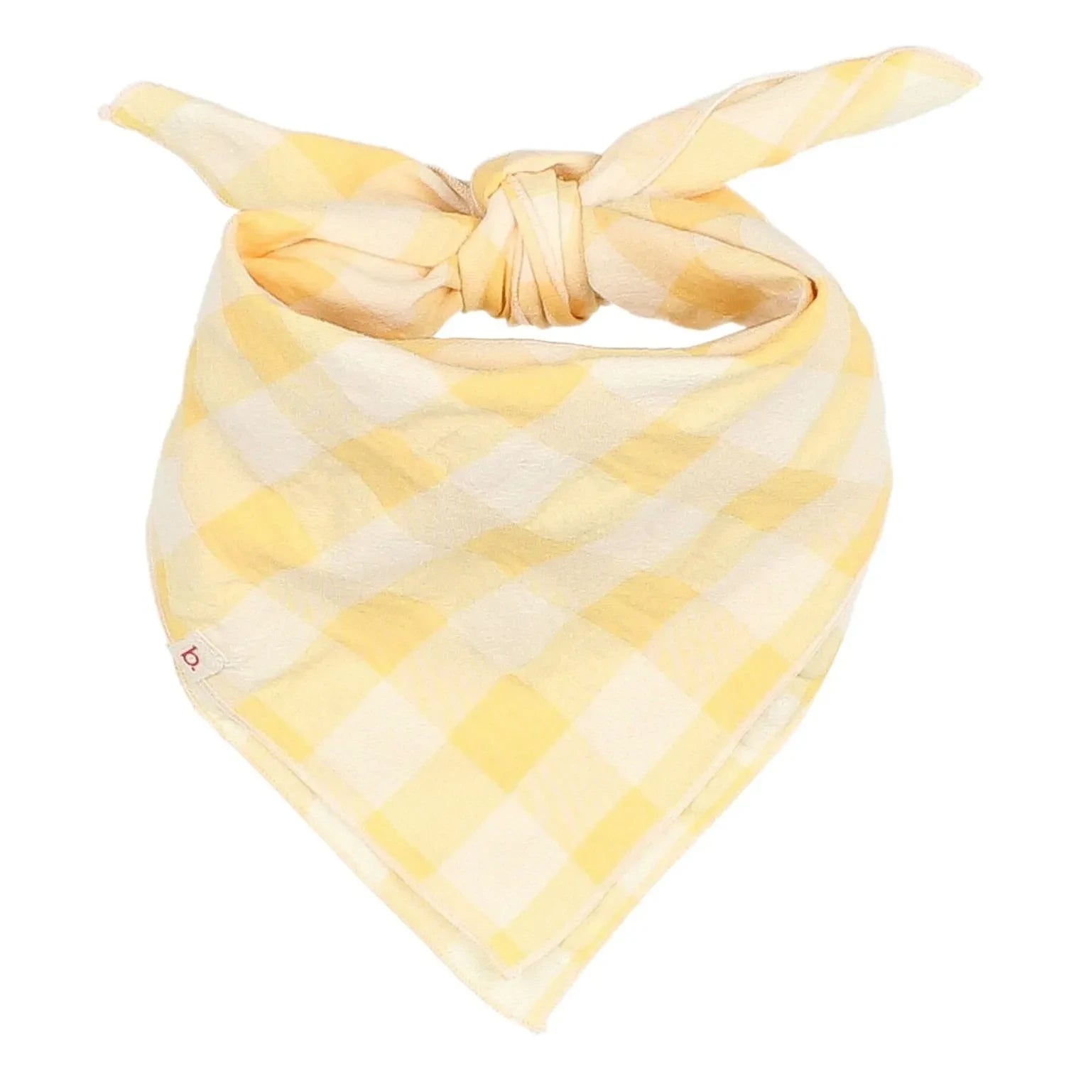 Búho - Gelber Gingham Seersucker Bandana