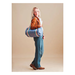 Caramel & Cie - Glänzende Wochenendtasche | Blau