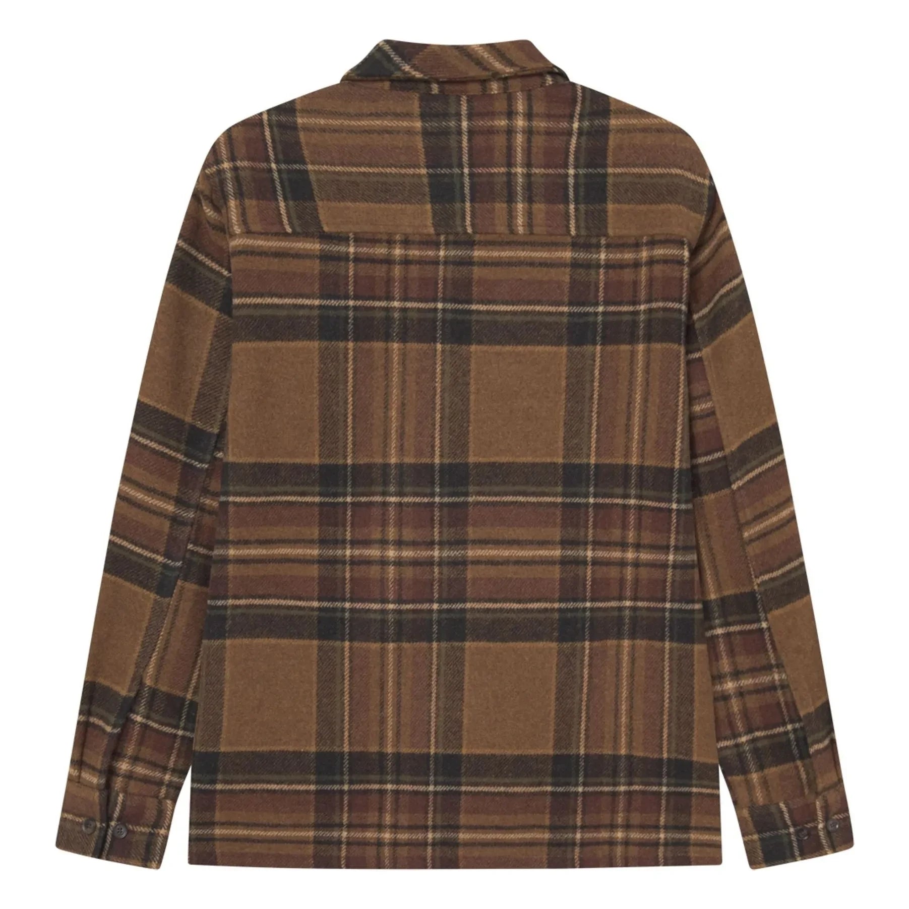 Les Deux - Kaleb Ekoseli Wolle Overshirt | Braun
