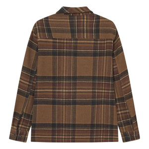 Les Deux - Kaleb Ekoseli Wolle Overshirt | Braun