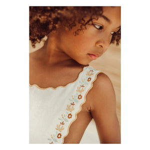 THE LiTTLE POETS - Teresa Besticktes Kleid | Ecru