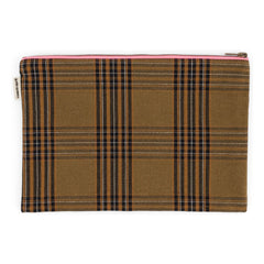 Rose in April - Lili Tartan Clutch | Braun