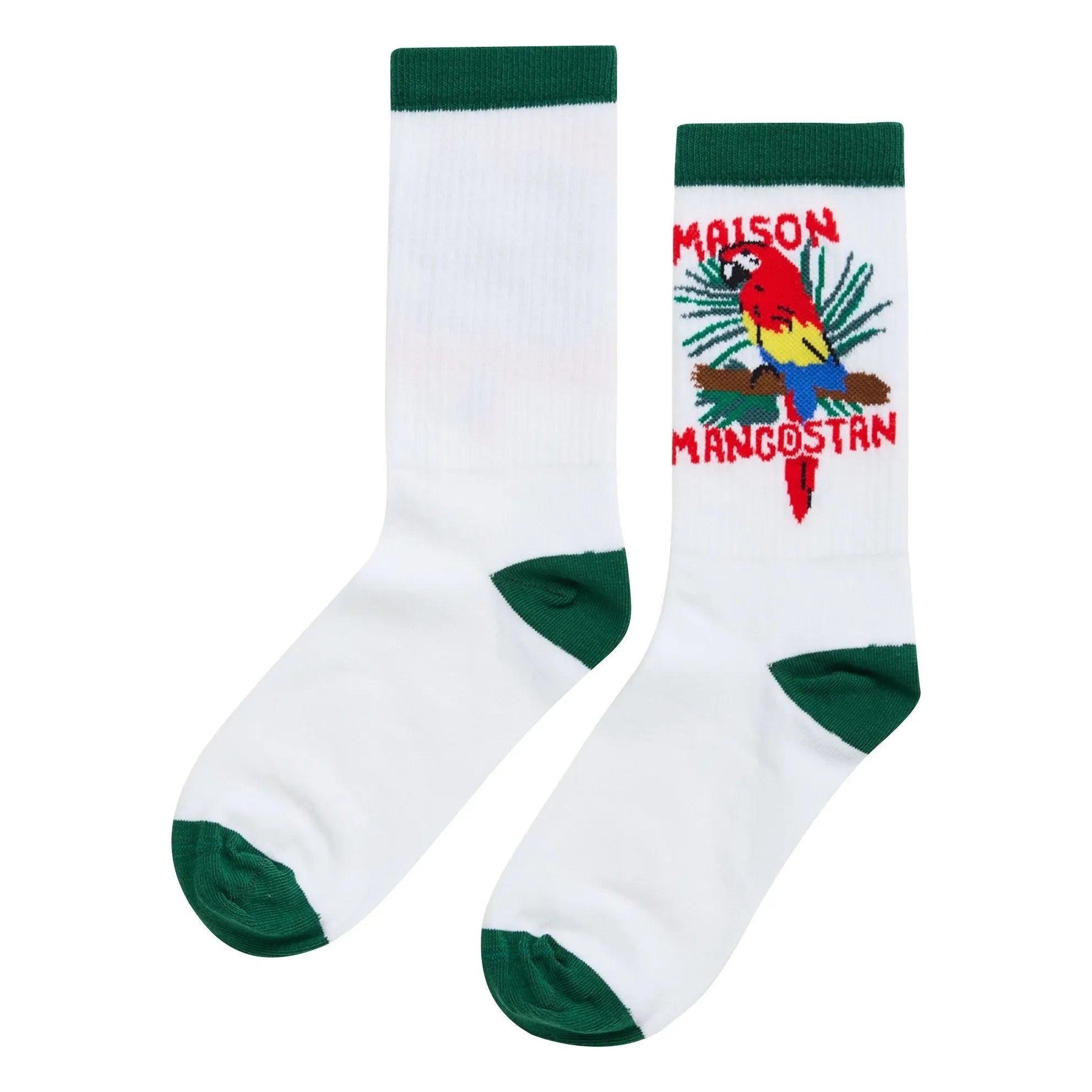 Maison Mangostan - Papagei Socken | Weiß