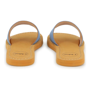 Chloé - Logo Sandalen | Grau-Blau