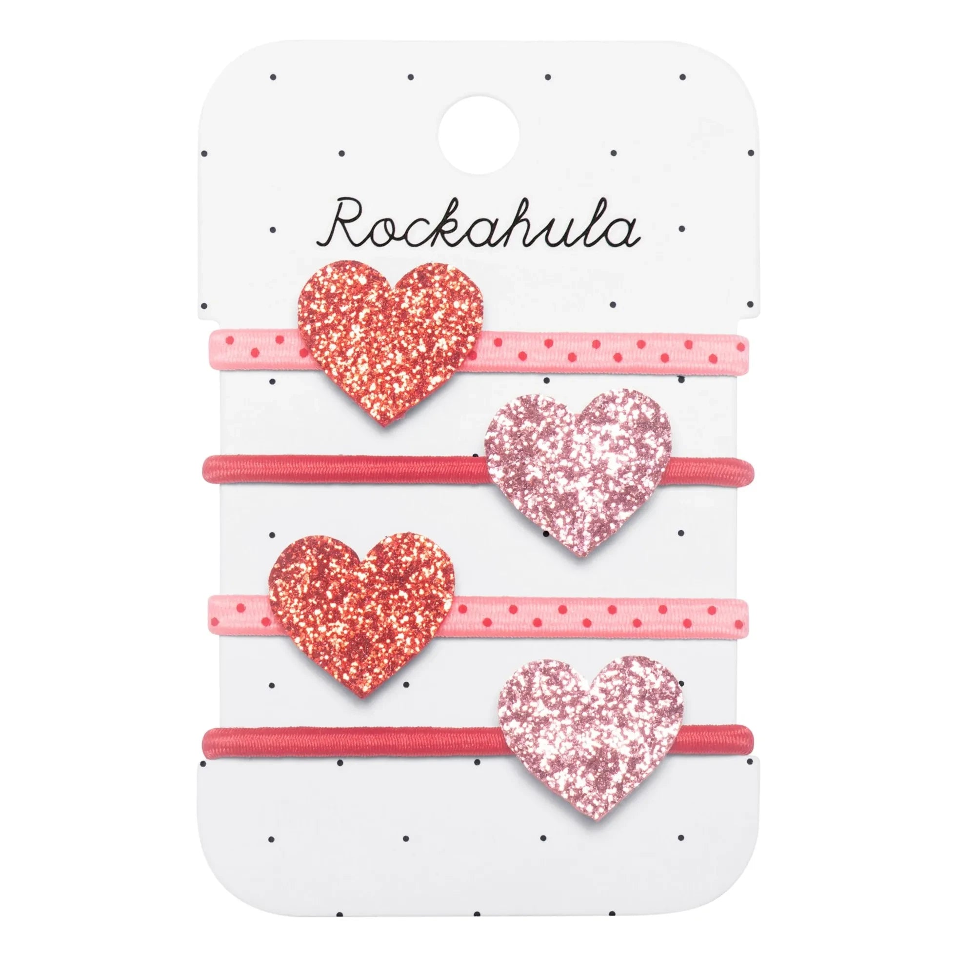 Rockahula Kids - Haarreif mit 4 glänzenden Herzen | Pink