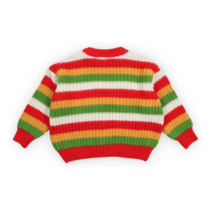 the new society - Lantana Gestreifter Pullover | Rot