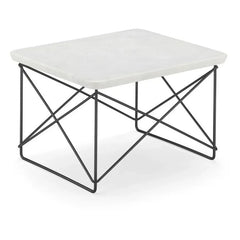 Vitra - Epoxy-Beistelltisch LTR von Charles & Ray Eames | Weißer Marmor