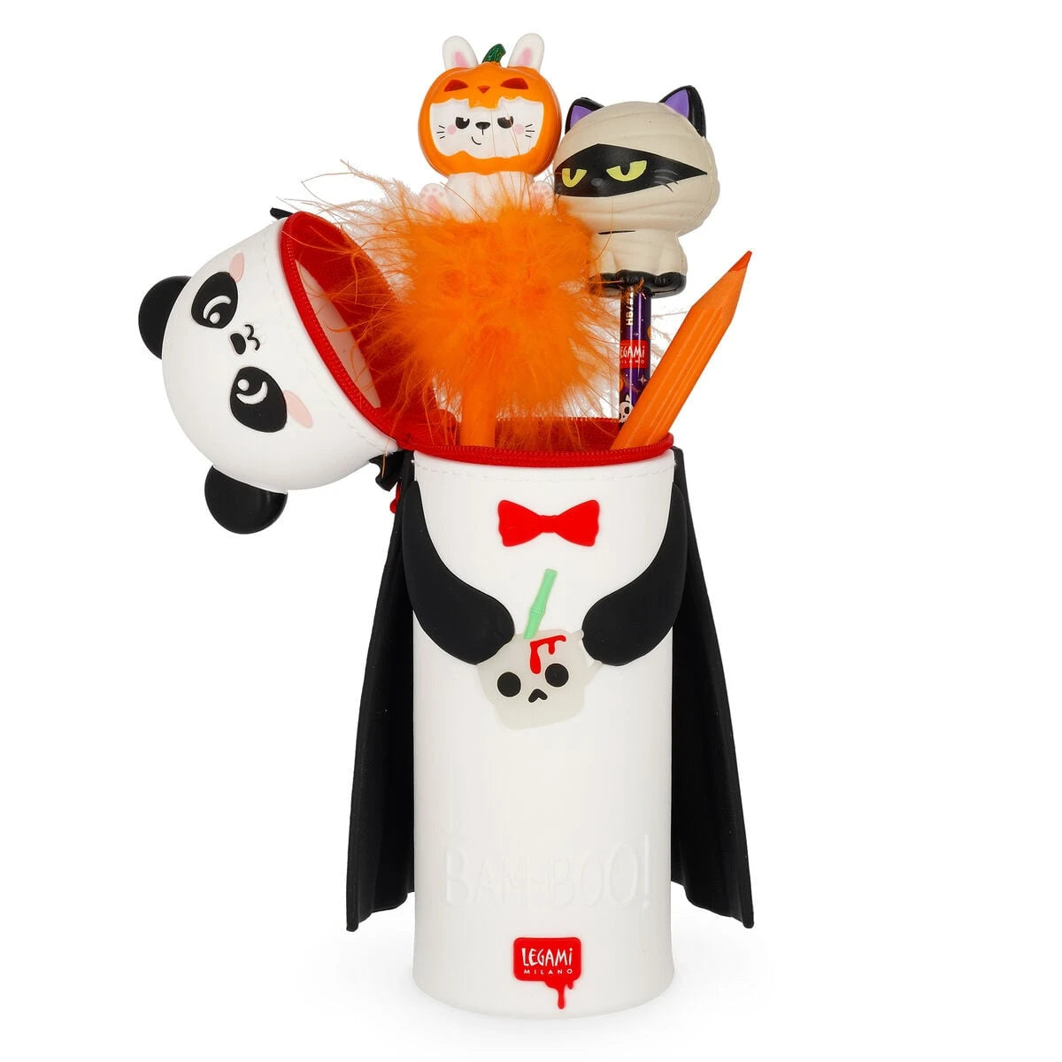 Legami - Panda Bam-Boo 2'si 1 Arada Silikon Kalem Kutusu - Şirin