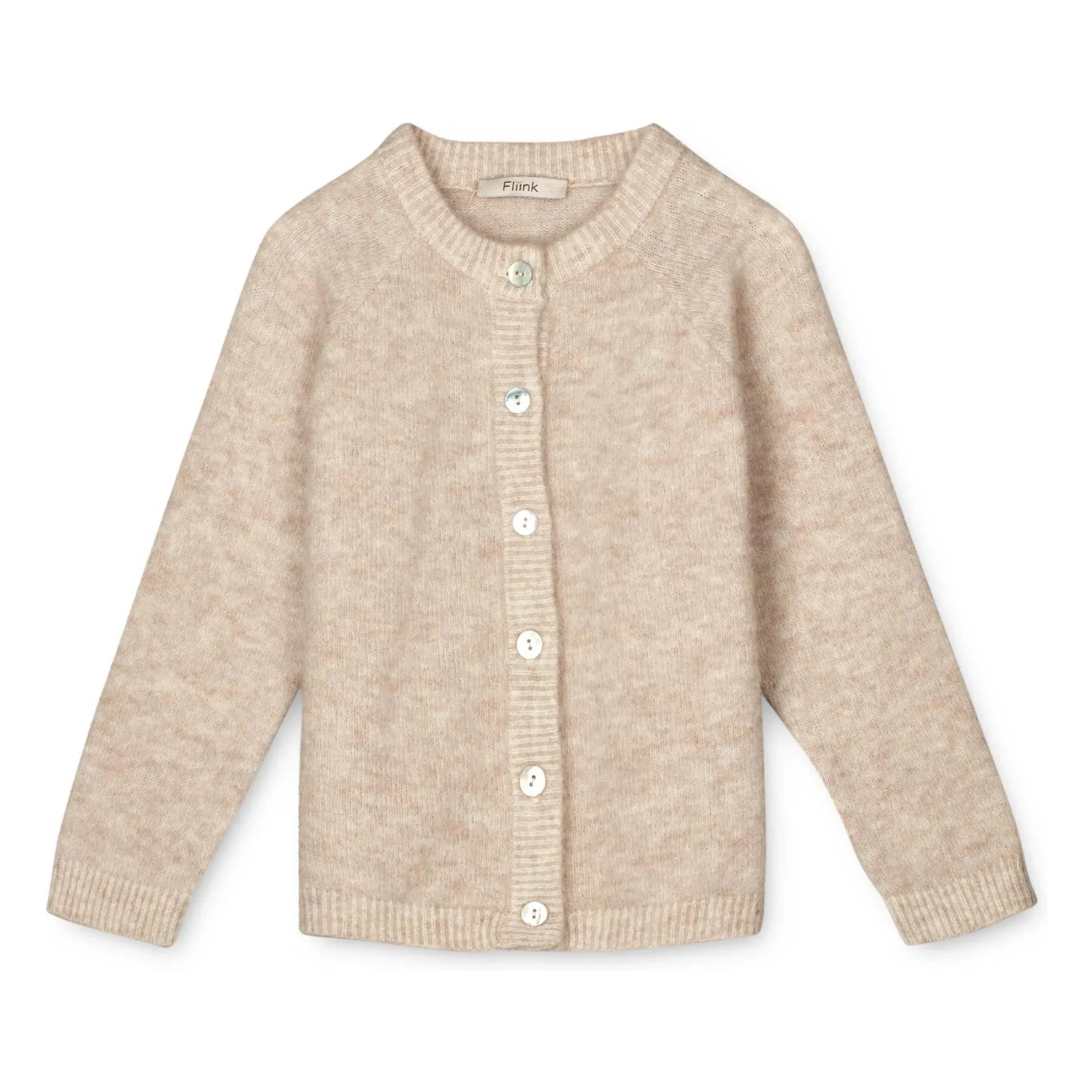 Fliink - Strickjacke aus Wolle und Alpaka | Beige