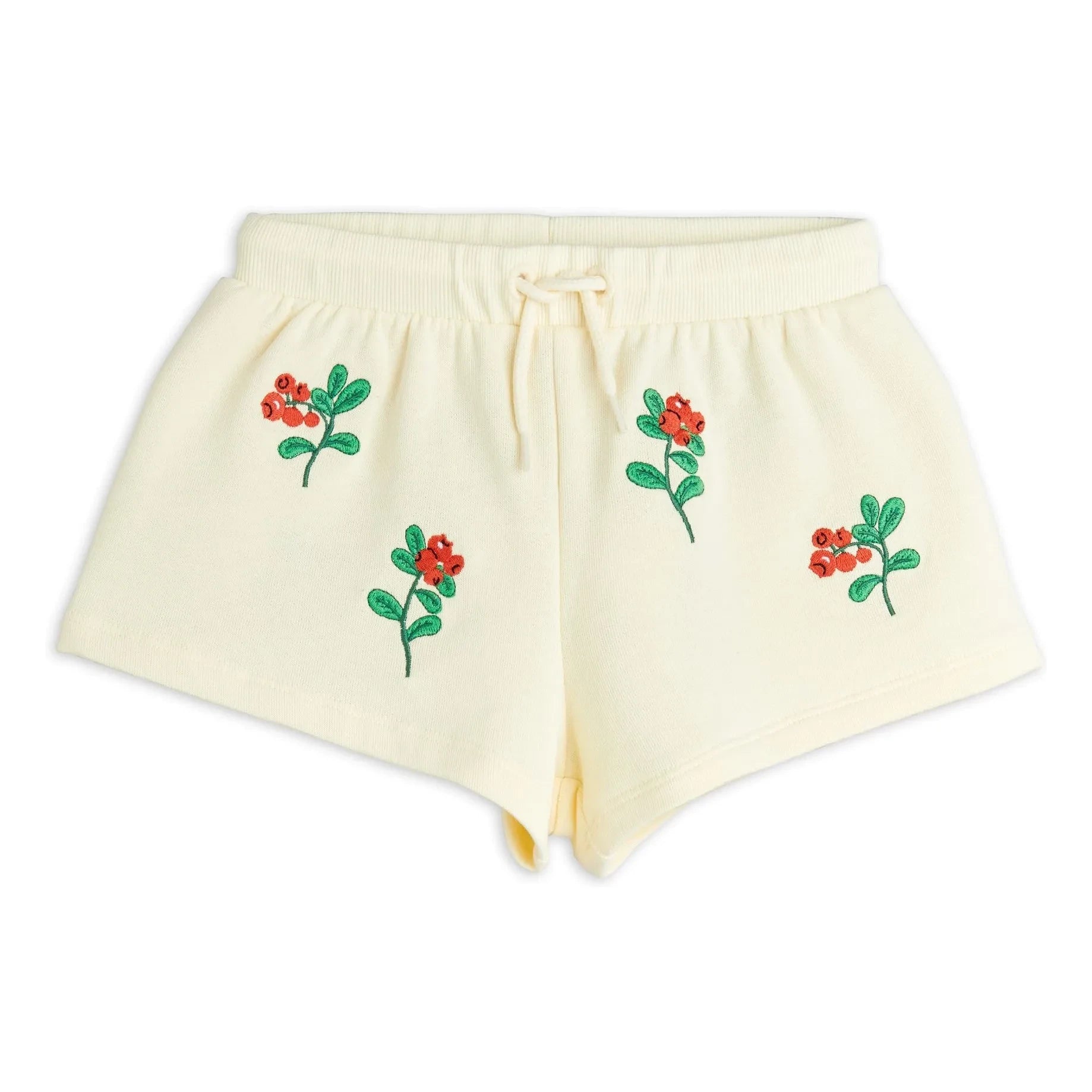 Mini Rodini - Shorts aus Bio-Baumwolle mit Blumenmuster | Ecru