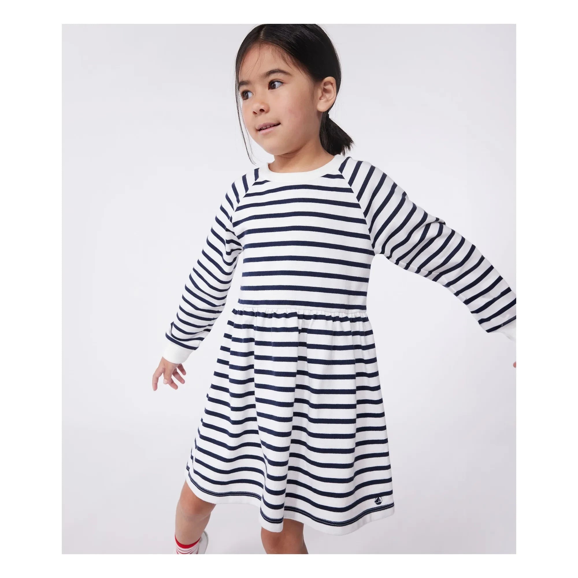 Petit Bateau - Kleid Bistelle Schwerer Bio-Jersey | Weiß