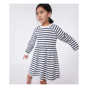 Petit Bateau - Kleid Bistelle Schwerer Bio-Jersey | Weiß