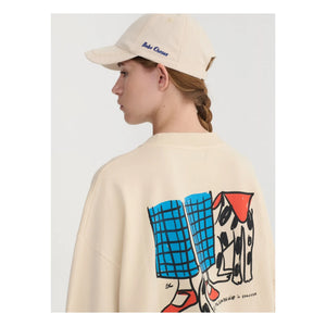 Bobo Choses - Dog Friends Bio-Baumwoll-Sweatshirt | Ecru