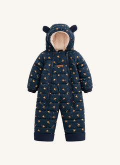 Töastie - Wasserfester, blumenbedruckter Cloud-Jacke | Dunkelblau
