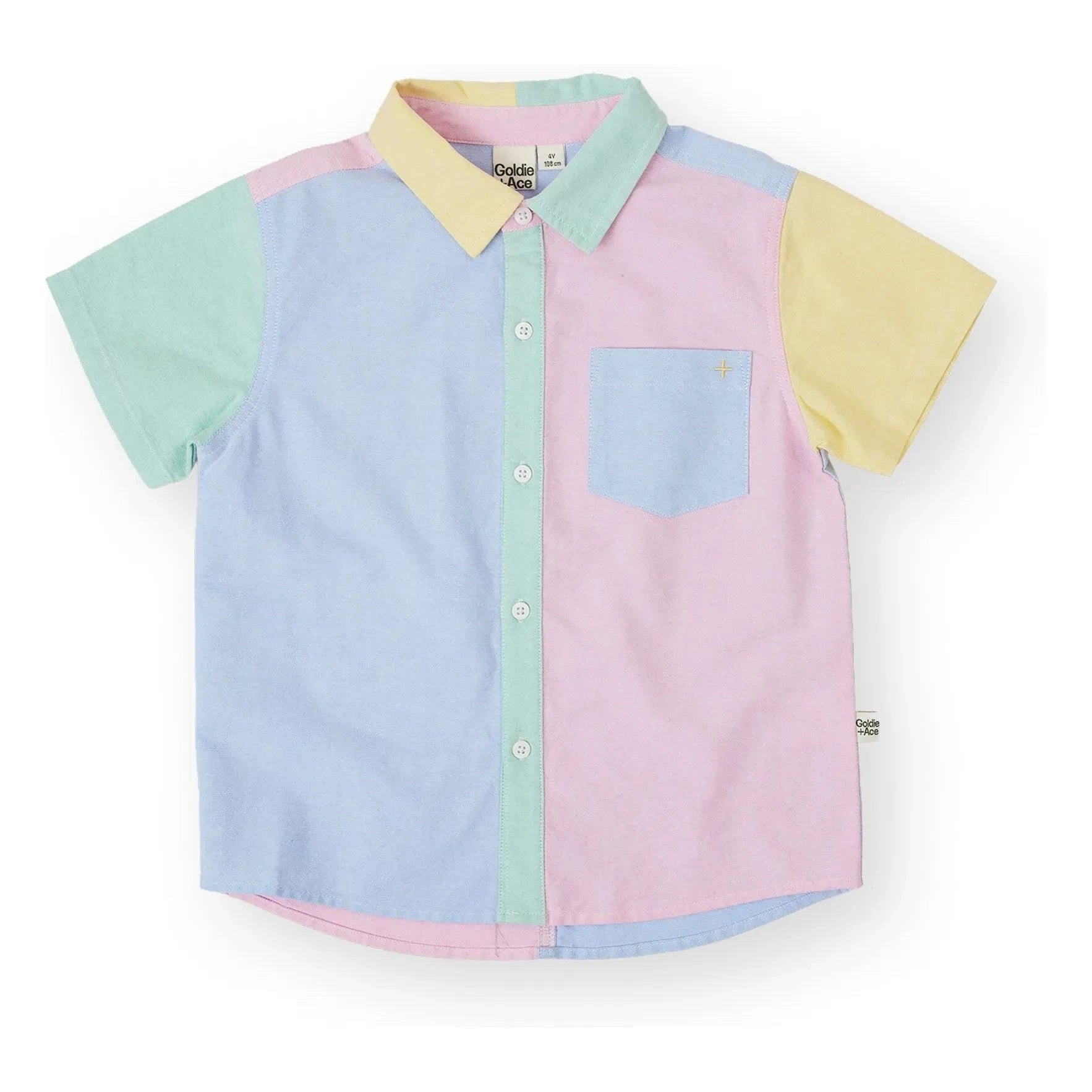 Goldie + Ace - Farbblock Hemd | Rosa