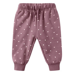 Quincy Mae - Jogginghose aus Bio-Baumwolle mit Tupfenmuster | Magenta