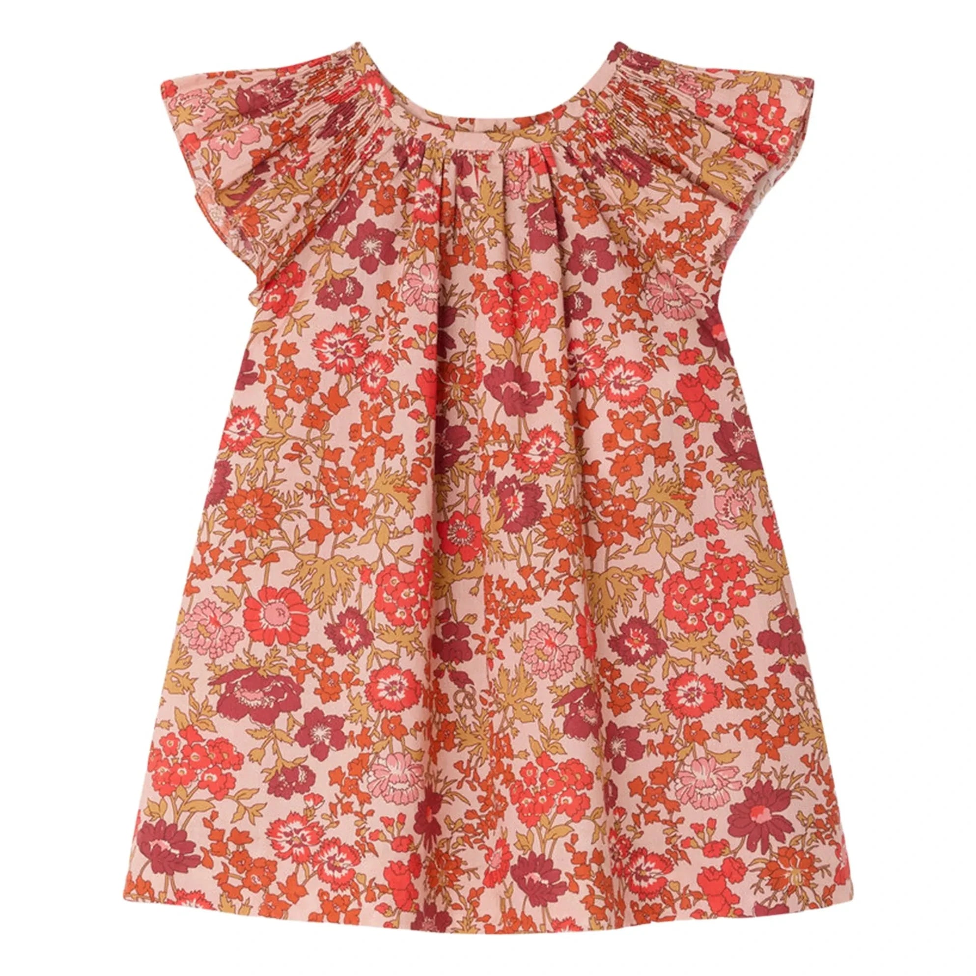 Bonpoint - Carmella Fleurie Bio-Baumwollkleid | Puderrosa