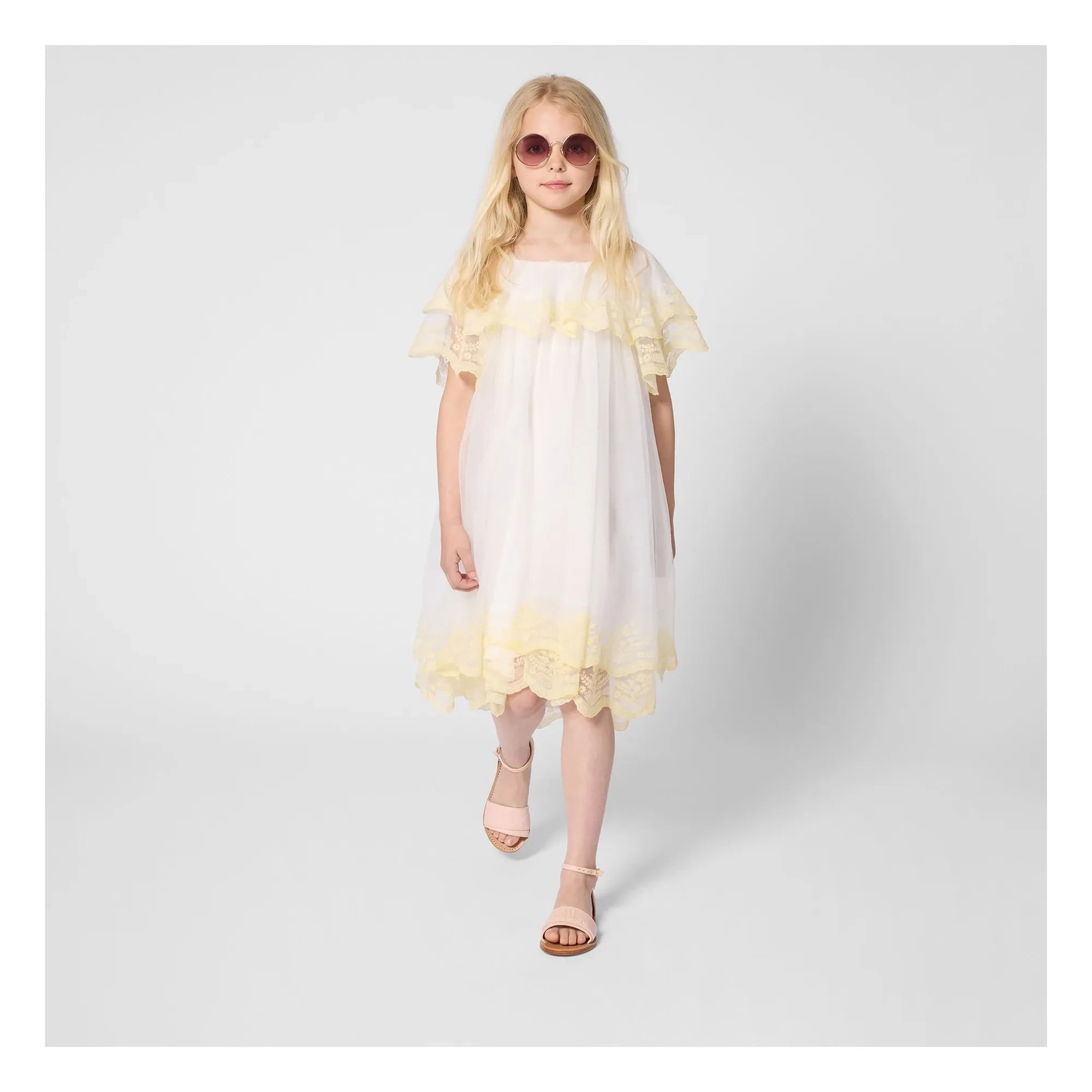 Chloé – Besticktes Kleid | Weiß