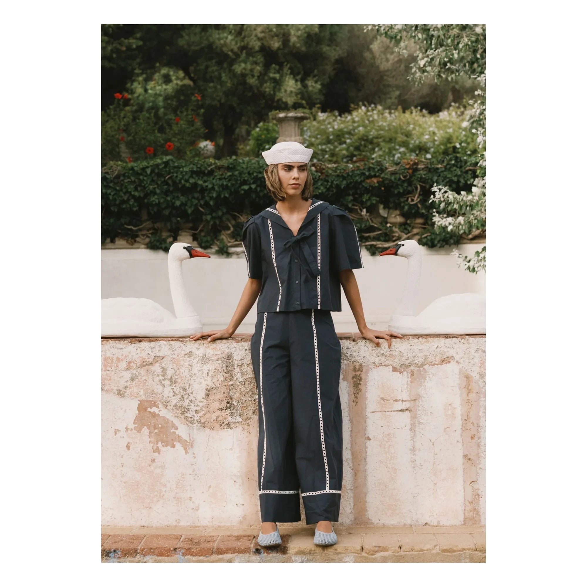 The Tiny Big Sister - Sailor Baumwollbluse | Marineblau