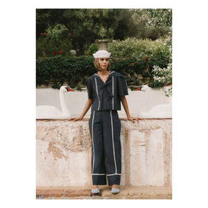 The Tiny Big Sister - Sailor Baumwollbluse | Marineblau