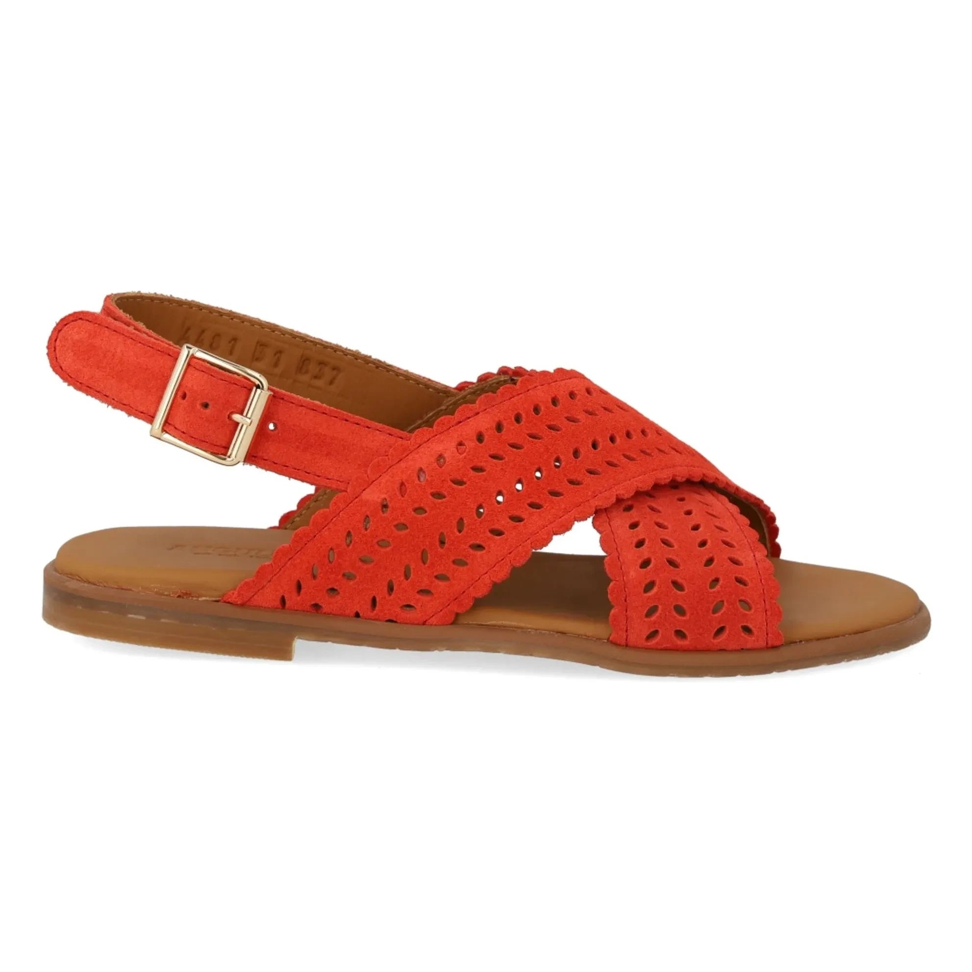 Angulus - Feston Cross Wildleder Sandalen | Koralle