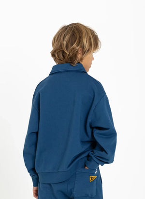 Hundred Pieces - Phoenix Mountain Organisch Baumwoll Sweatshirt | Grau Blau