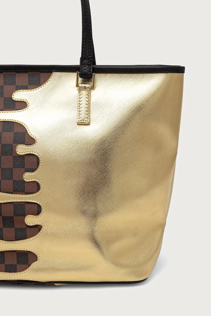 Sprayground - Braun Schultertasche für Frauen mit Haien in Paris 910T9345NSZ