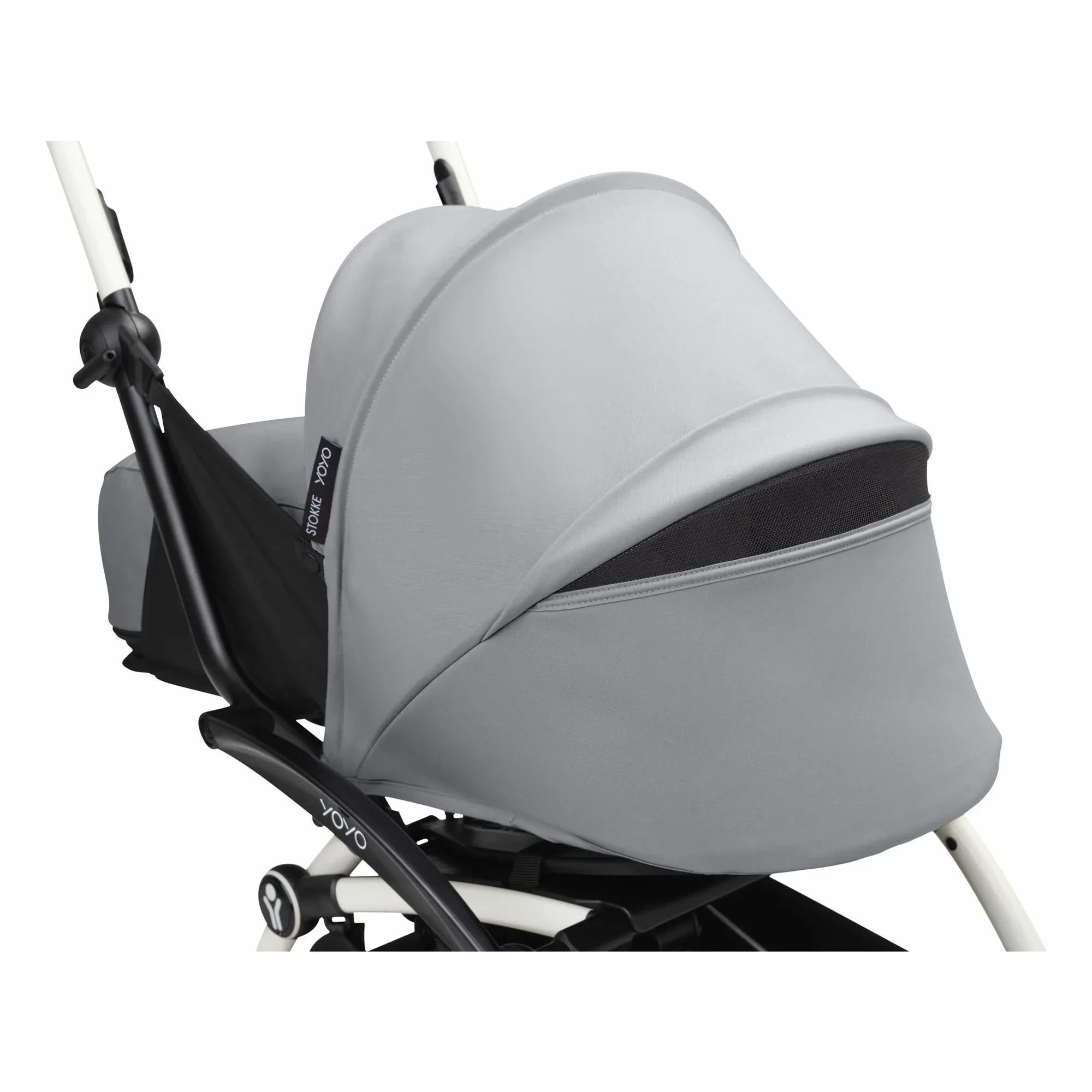 Stokke® - YOYO³ 0+ yenidoğan bebek arabası Beyaz çerçeve | Stone