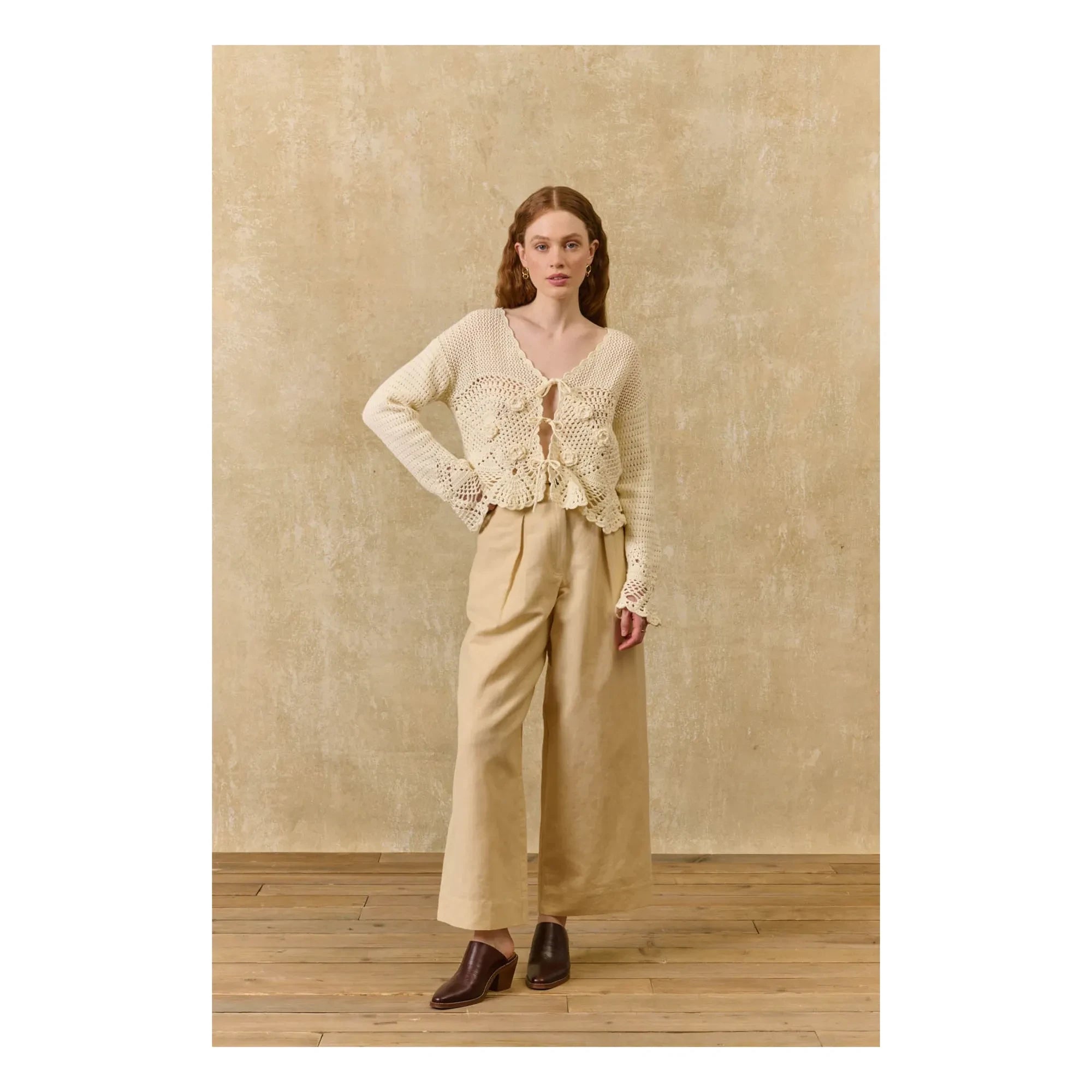 Louise Misha - Molya Baumwoll-Cardigan | Creme