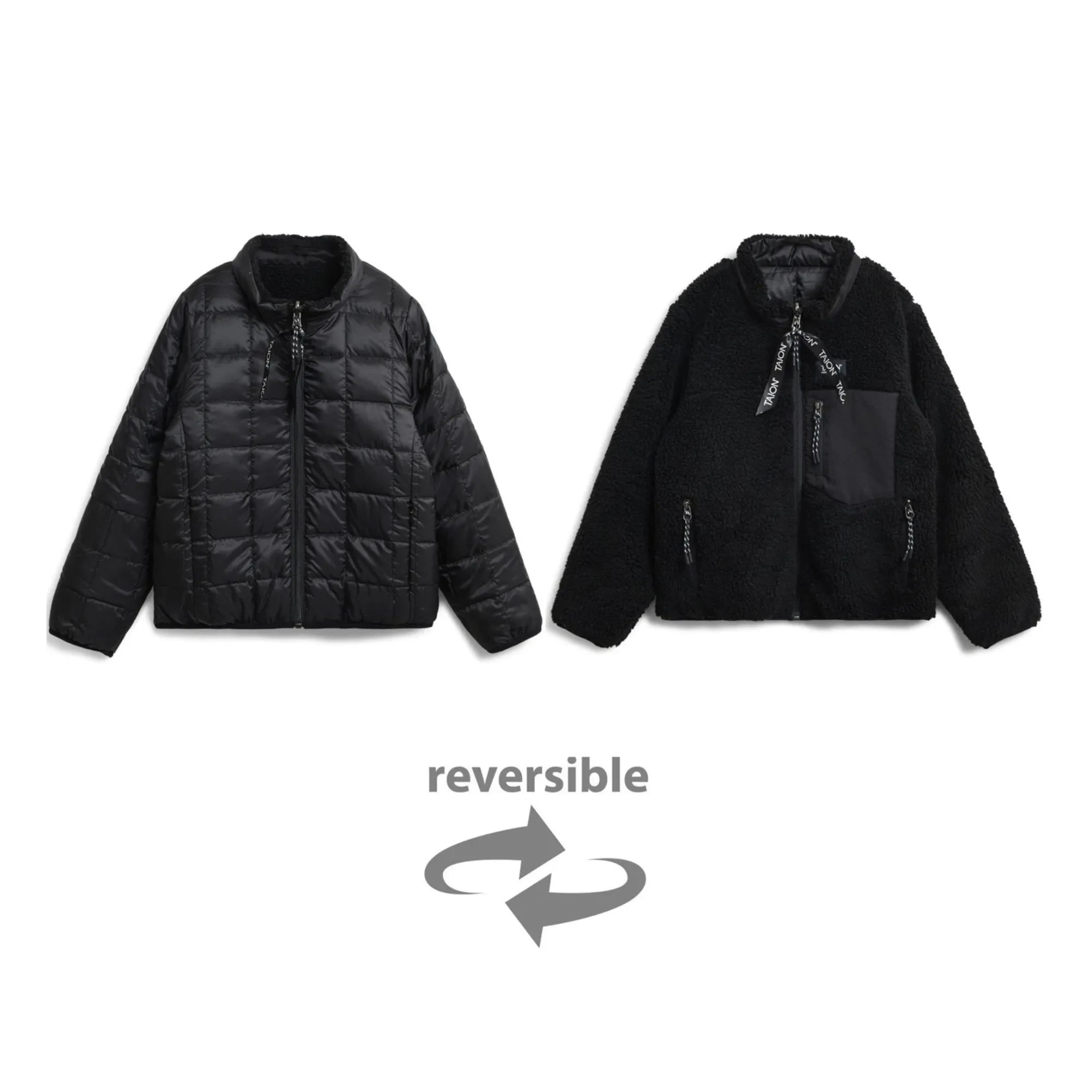 Taion - Down x Boa Mountain Wende-Daunenjacke | Schwarz