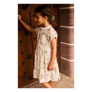 Arsène et Les Pipelettes - Mexiko-Kleid aus Bio-Voile | Ecru