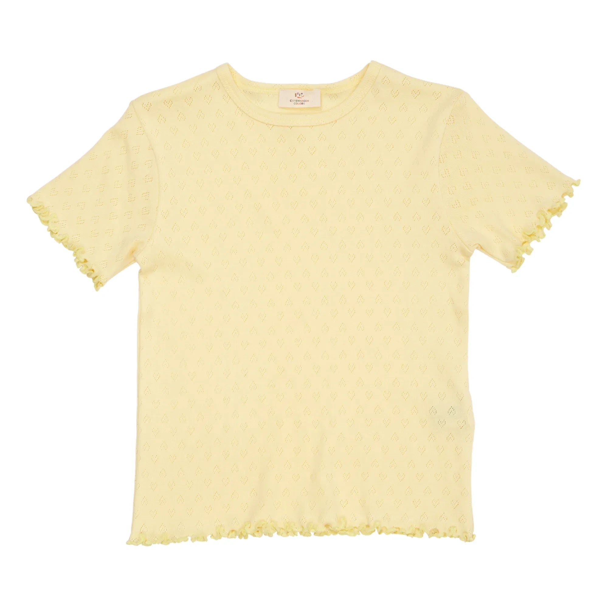 Copenhagen Colors - Pointelle T-Shirt | Hellgelb