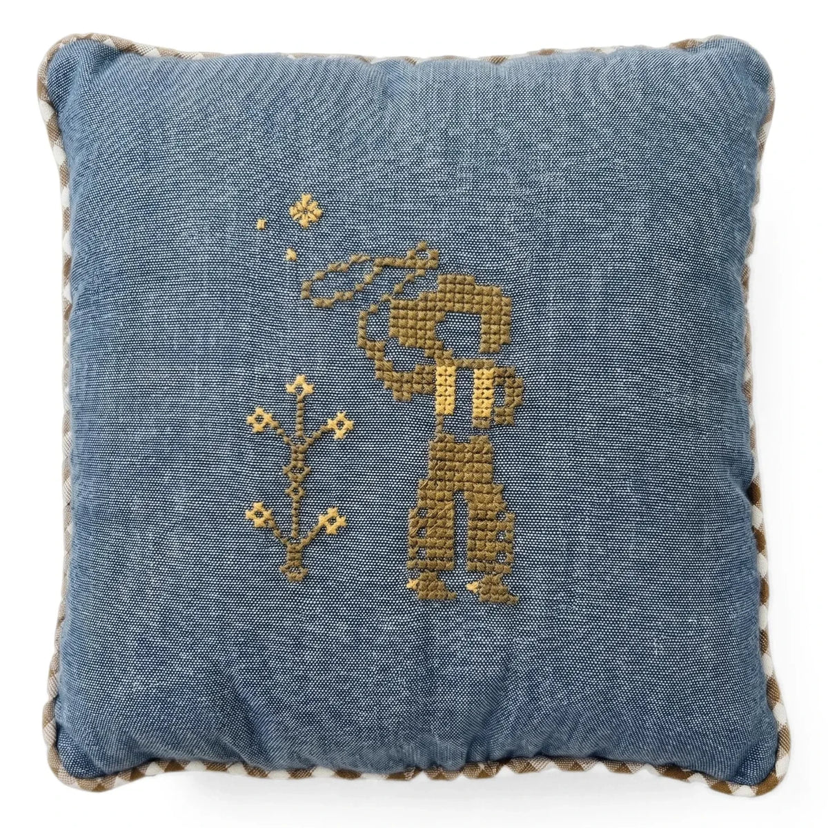 Editions Aimable - Cowboy Clovis yastık | Mavi Chambray