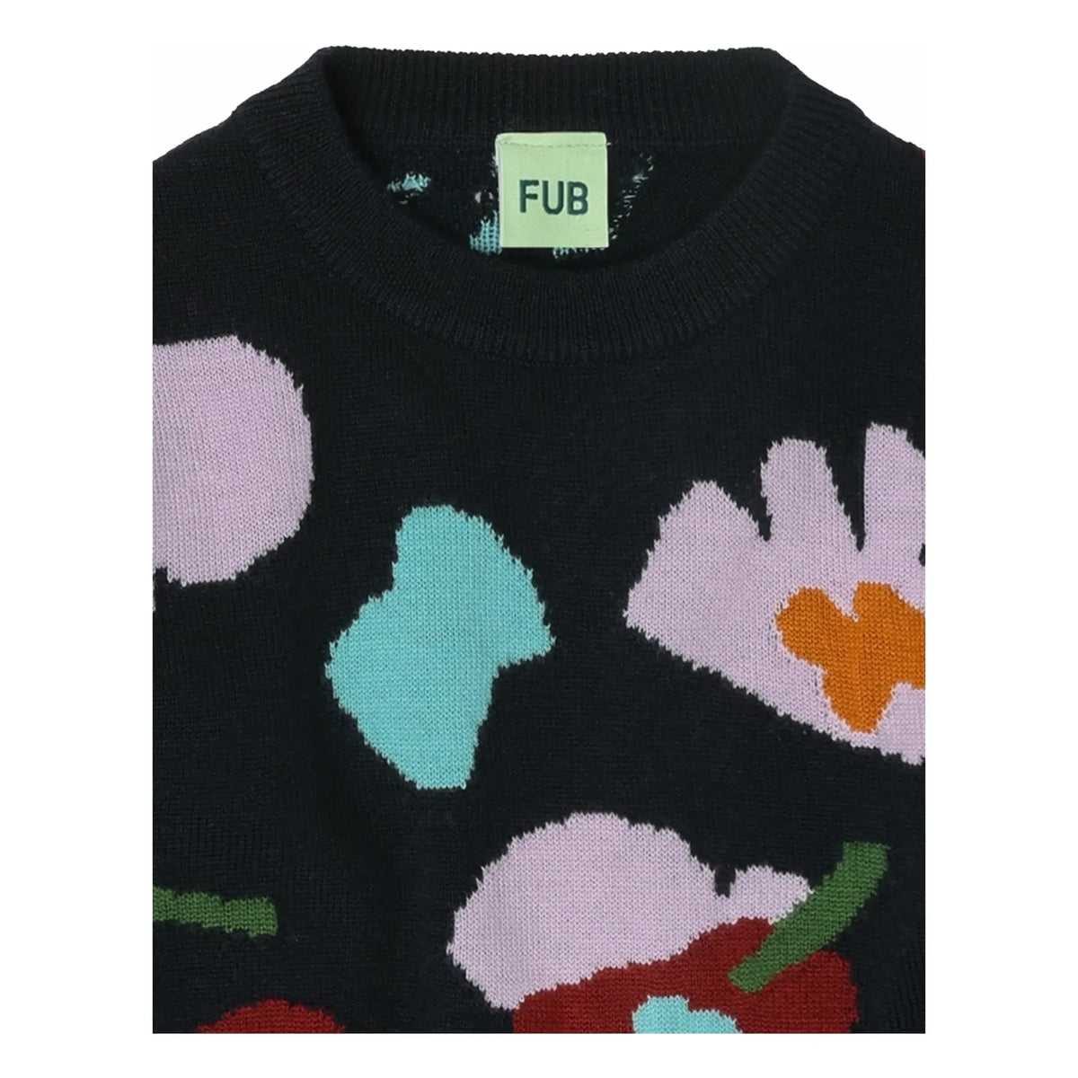 FUB - Jakarlı Merino Yün Kazak | Lacivert