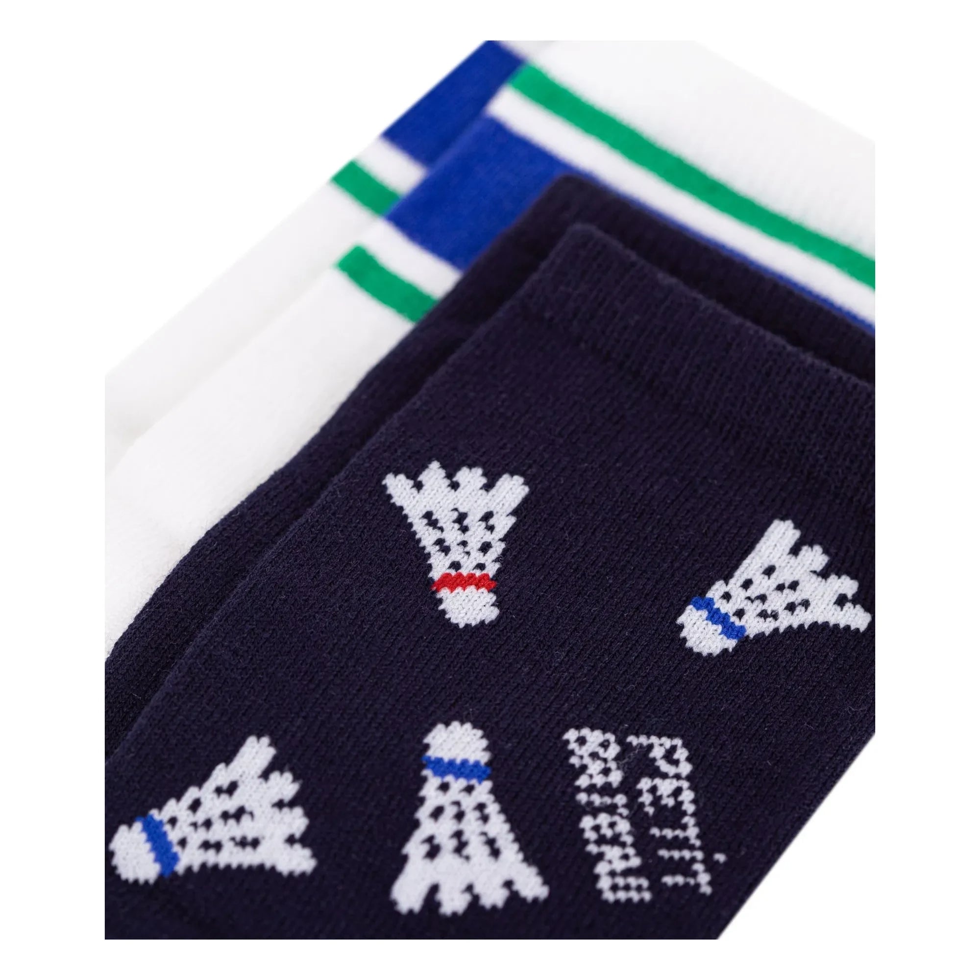 Petit Bateau - Navyblaue Badminton-Socken 2er-Set