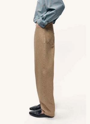 Cordera - Karottenschnitt Baumwollhose | Beige