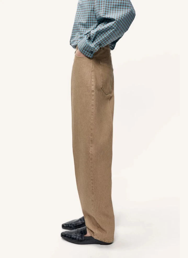 Cordera - Karottenschnitt Baumwollhose | Beige
