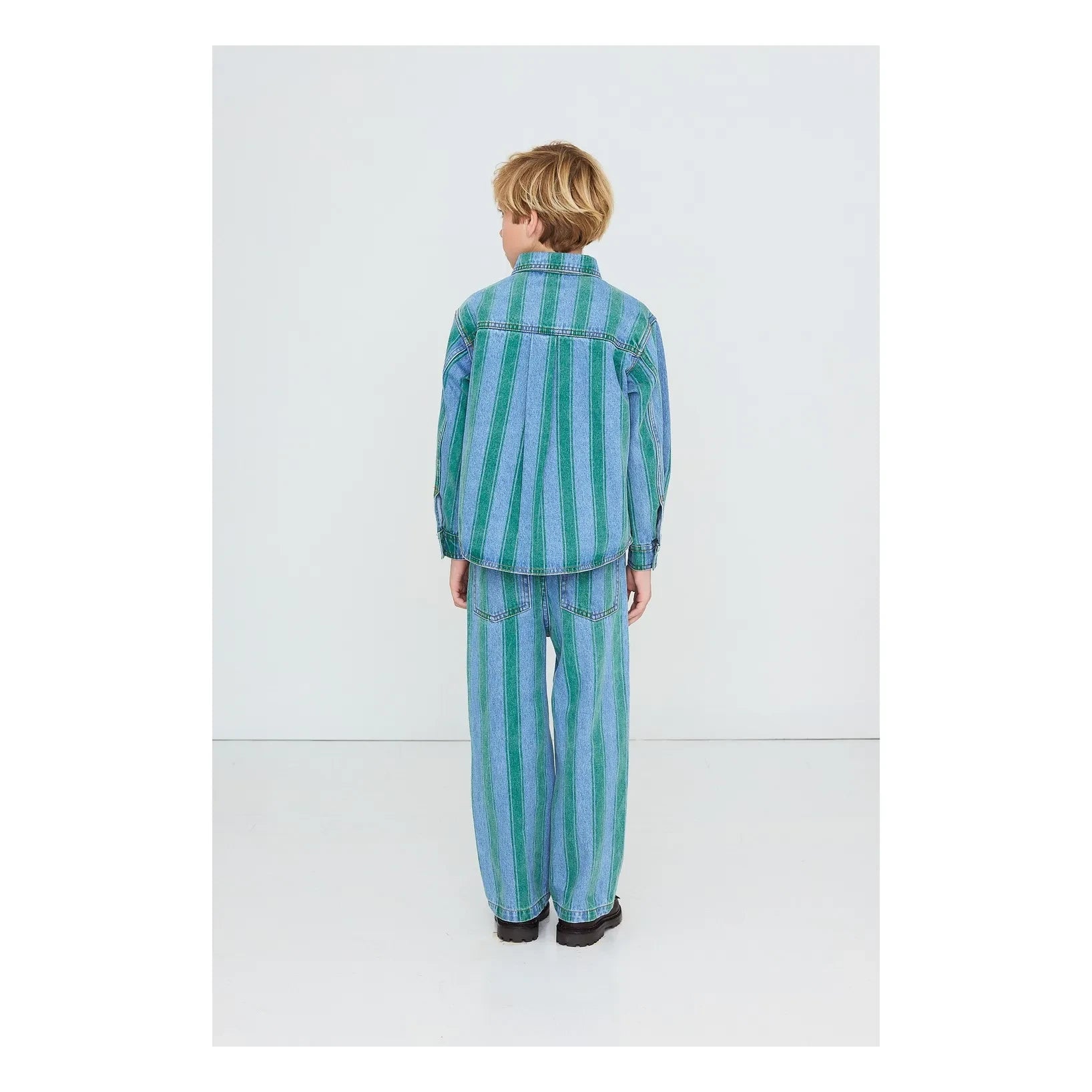 Tinycottons – Gestreiftes Jeanshemd | Blau