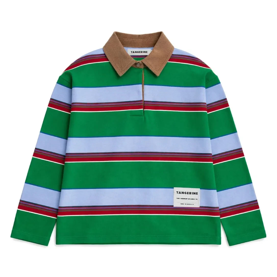 Tangerine - Çizgili Polo Tişört | Yeşil