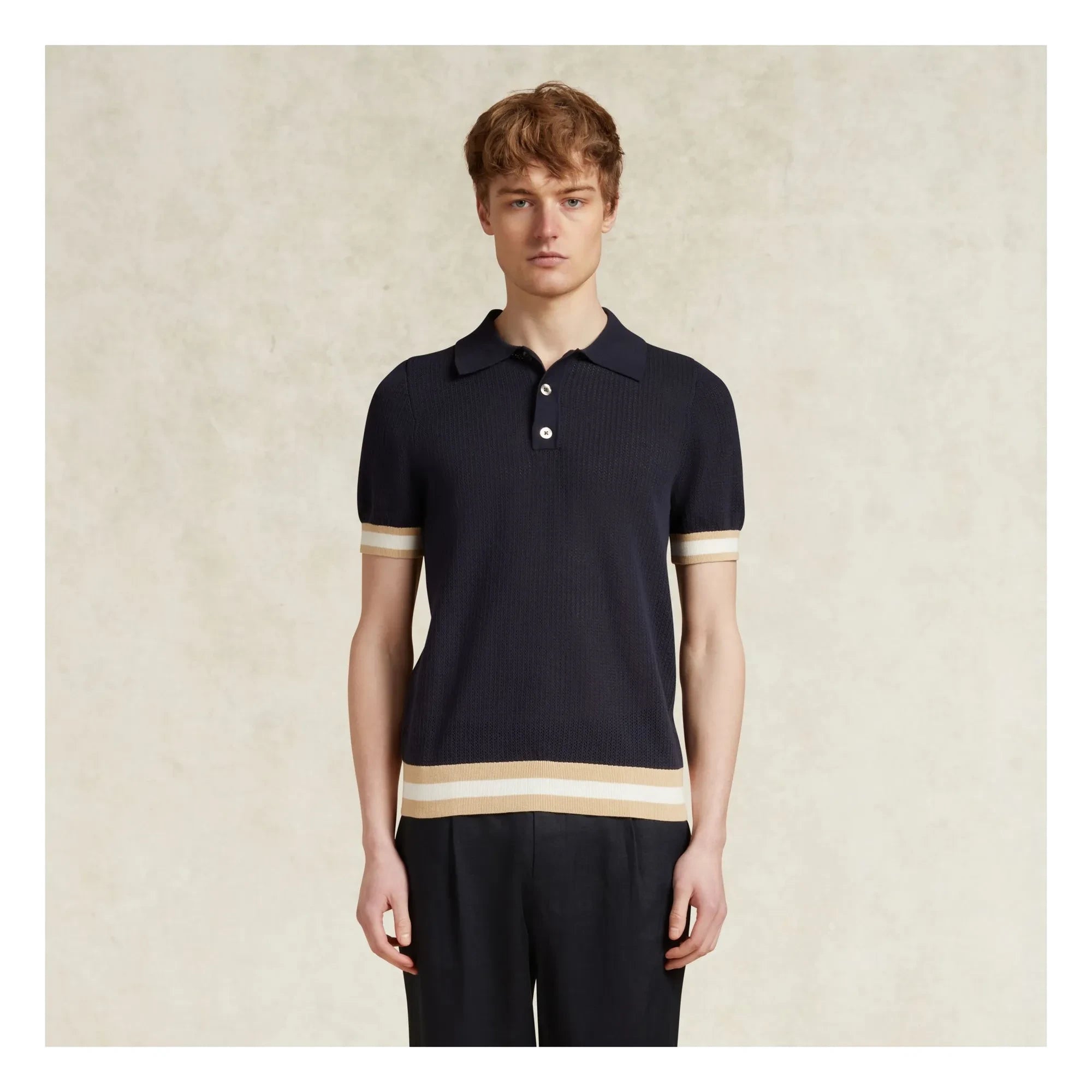 Ché Studios - Quinn Baumwoll-Poloshirt | Marineblau