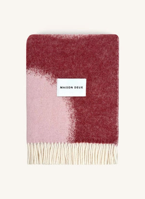 Maison Deux - Punktmuster Wolle Throw | Bordeaux