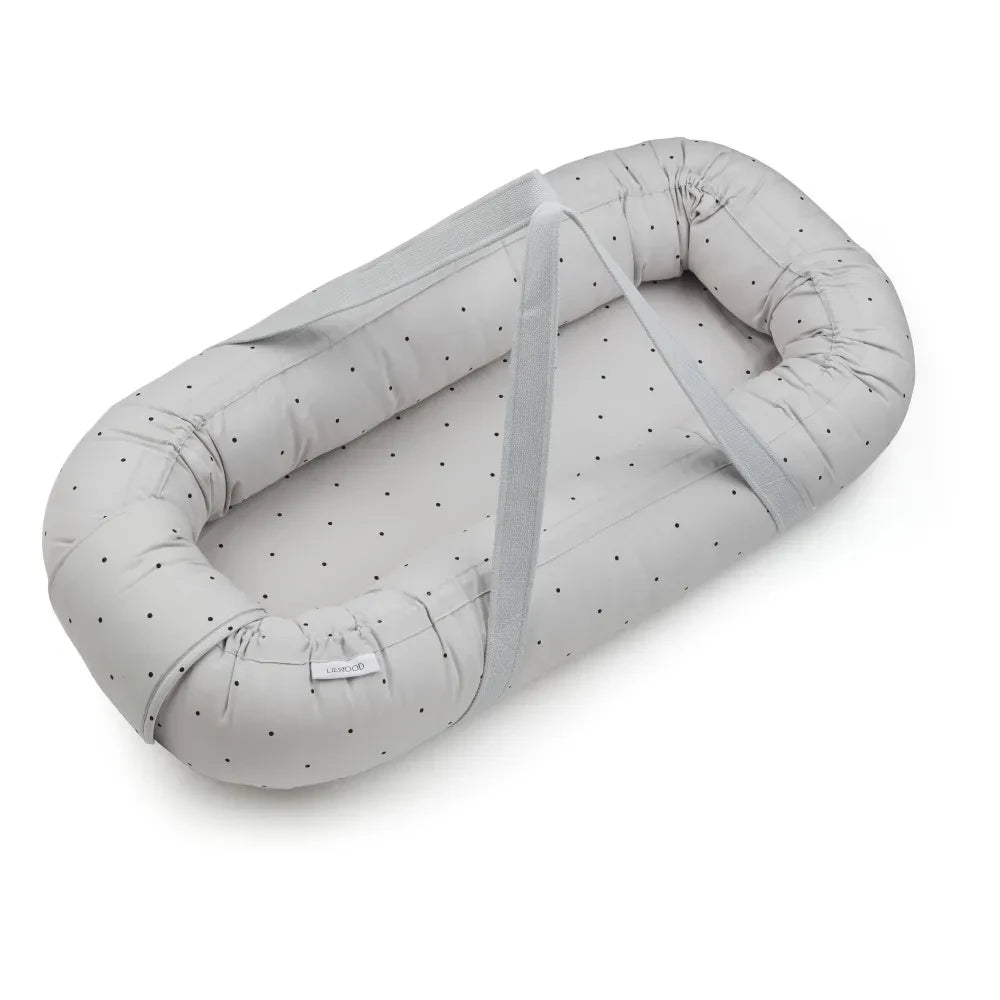 Liewood - Bio-Baumwolle Weicher Punktierter Moseskorb | Grau