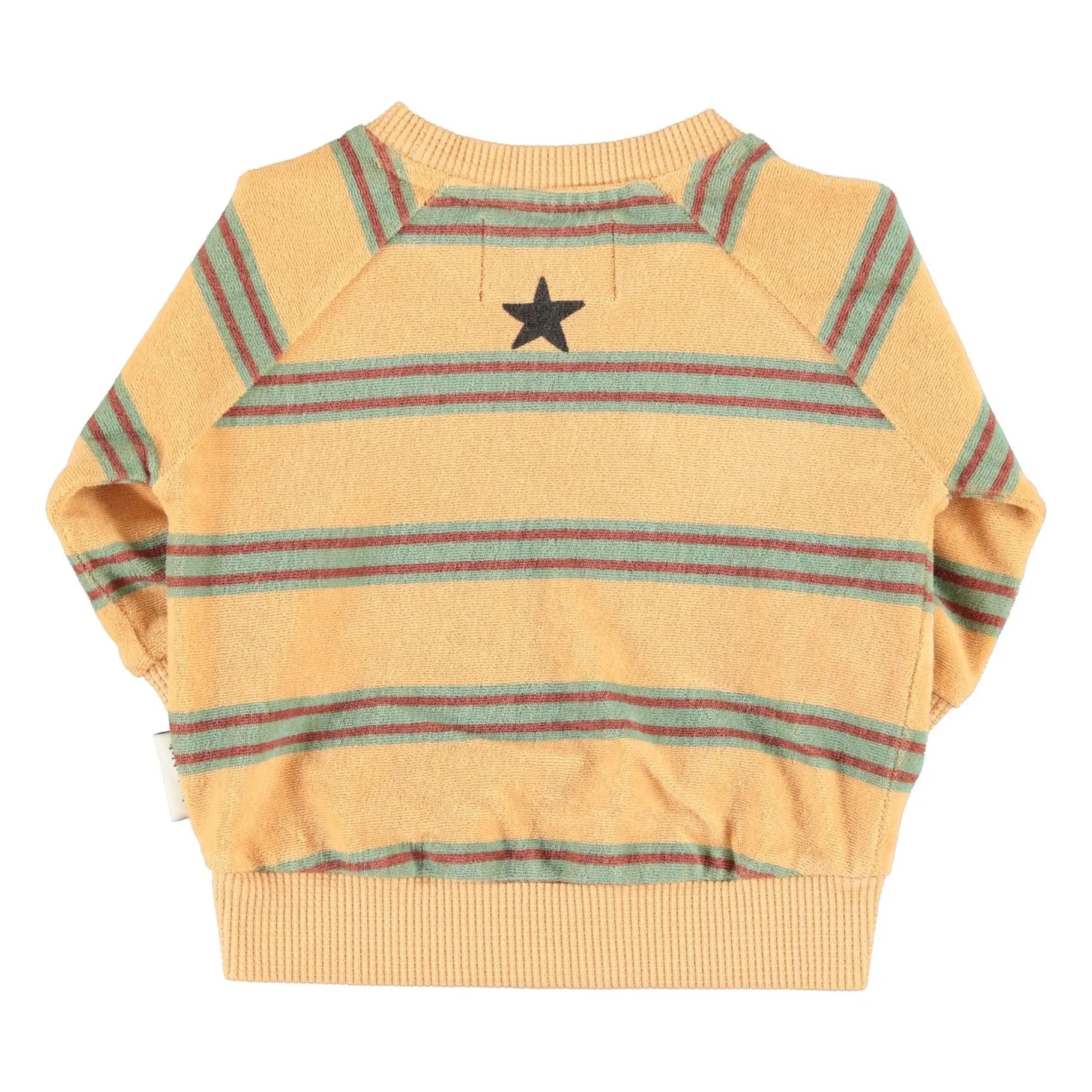 Piupiuchick - Çizgili Organik Pamuklu Sweatshirt | Sarı