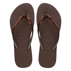 Havaianas - Slim Glitter Flip-Flops | Schokolade