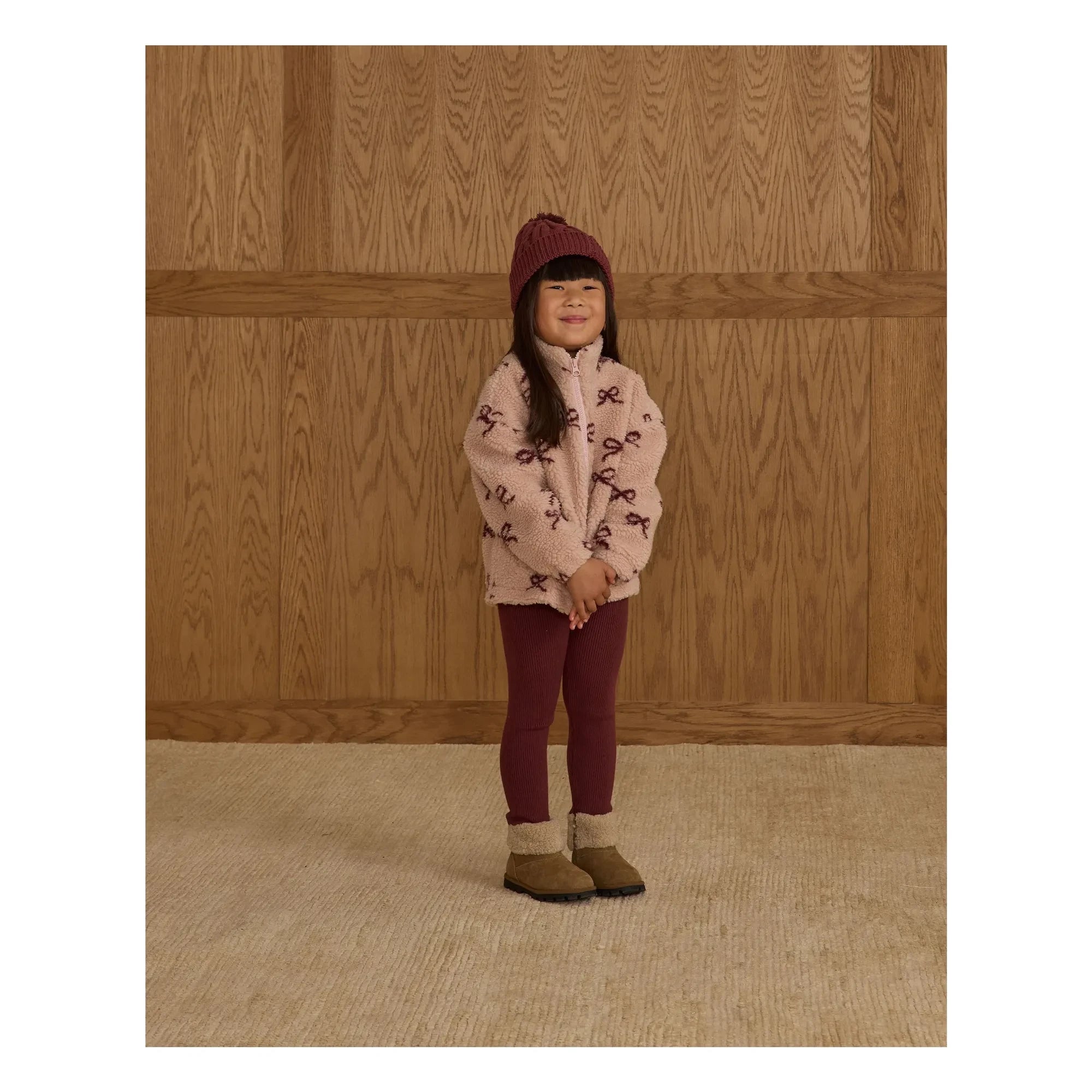 Rylee + Cru - Pointelle Leggings | Burgunderrot