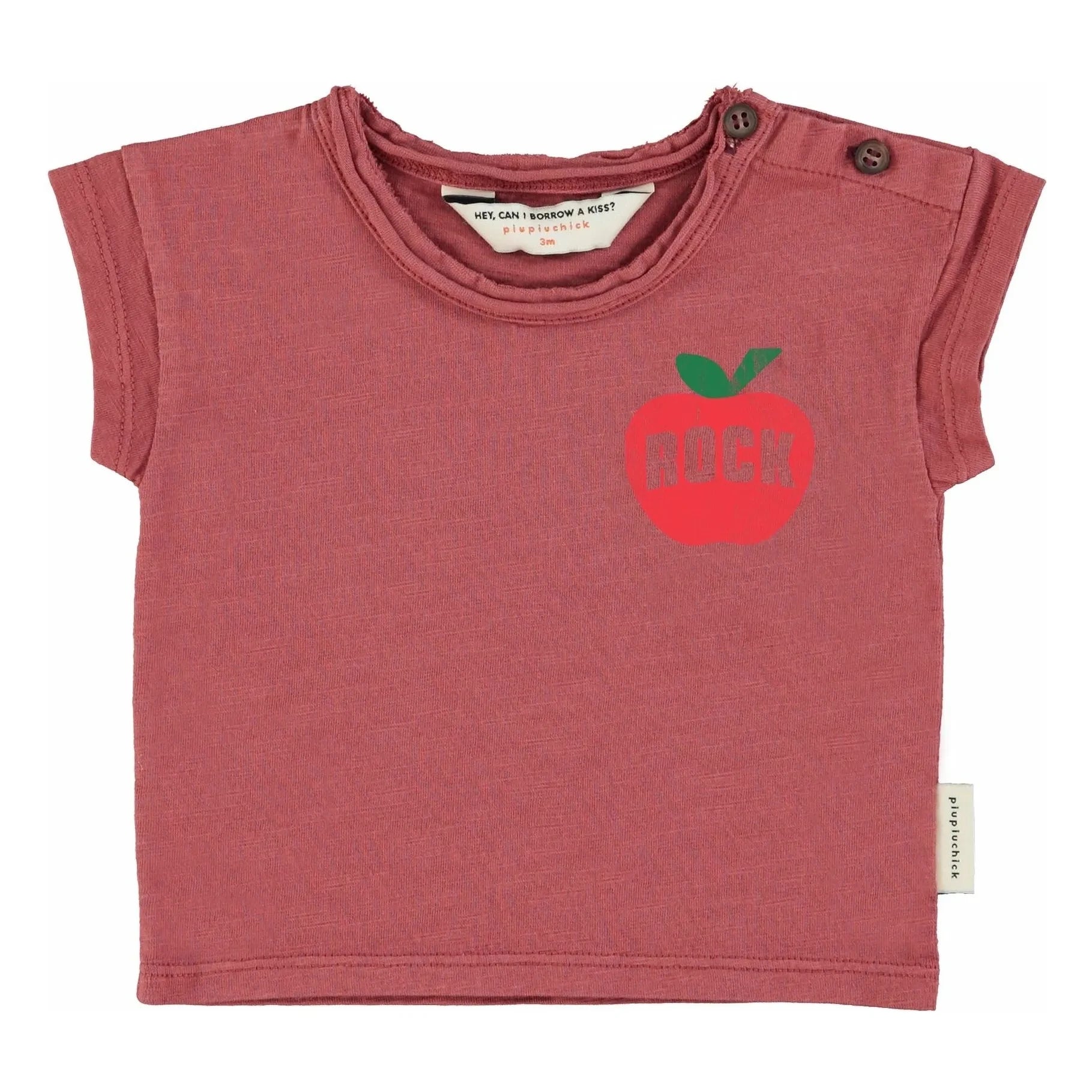 Piupiuchick - Apple Tişört | Toz Pembe