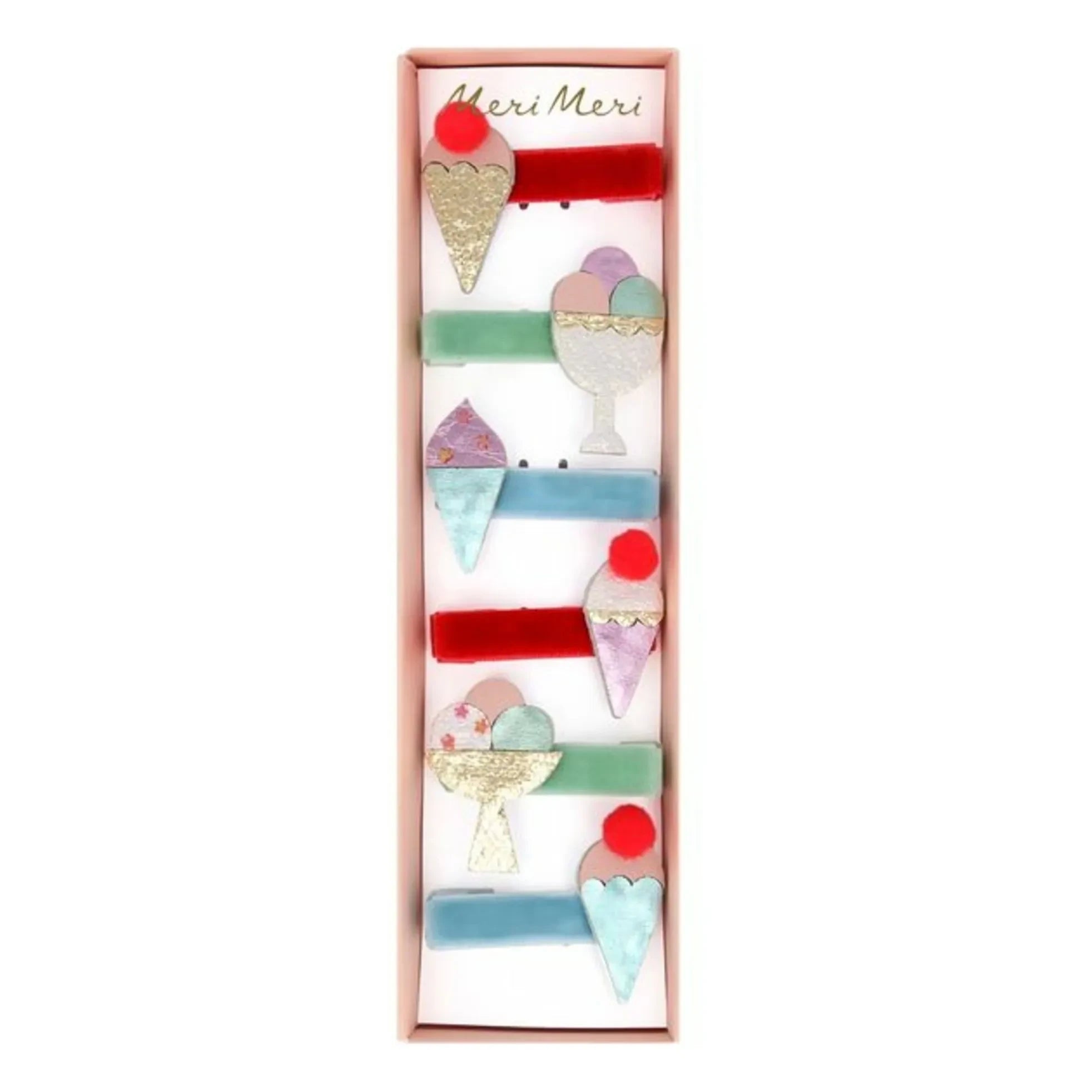 Meri Meri - Eiscreme-Haarspangen - 6er Set