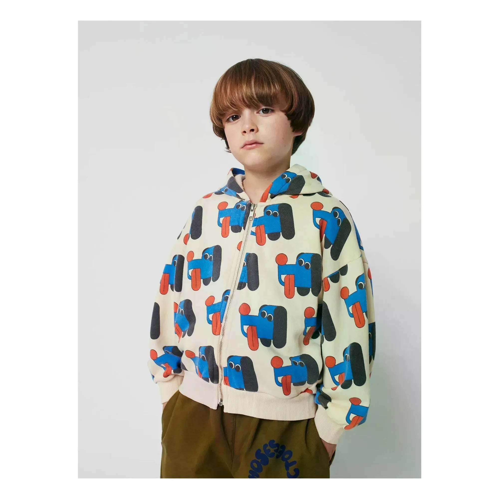 Bobo Choses - Hoodie Dogs Bio-Baumwolle | Beige